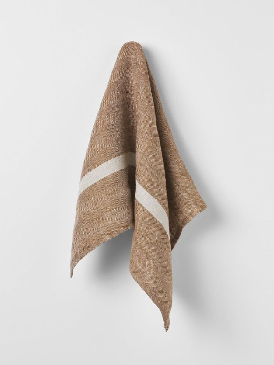 Herringbone Tea Towel | Tobacco